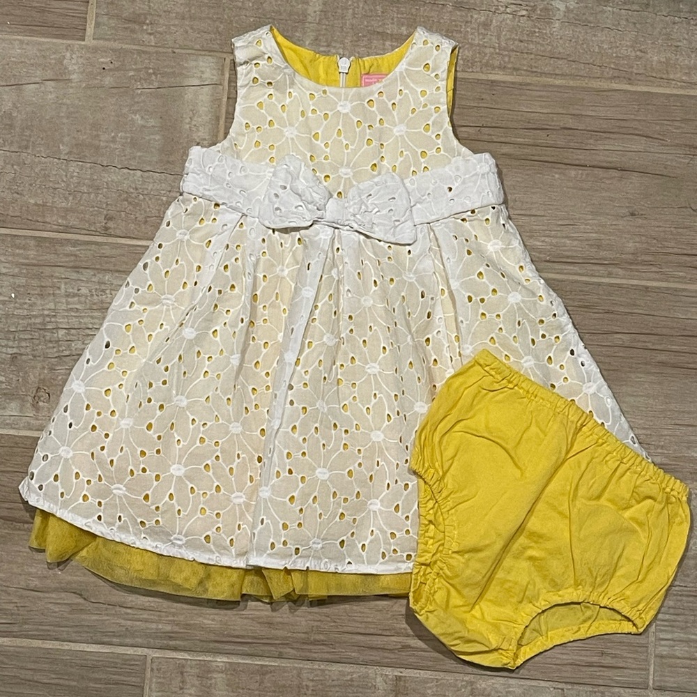 Children’s Place White Eyelet Baby Girl Dress